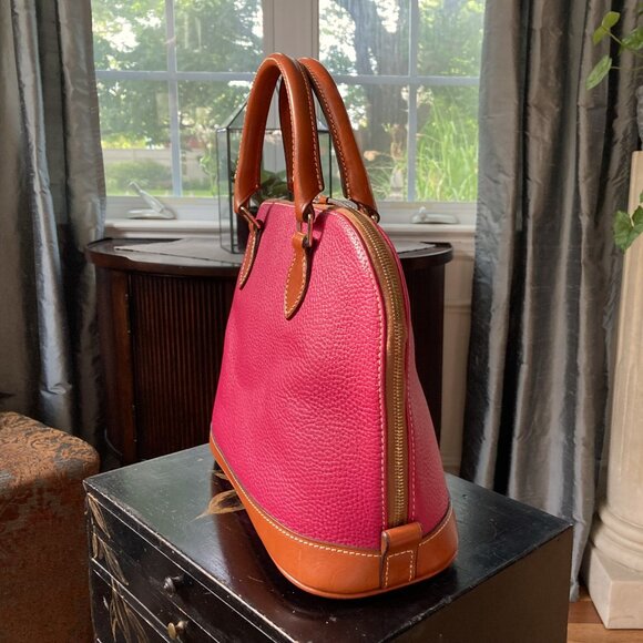 Dooney & Bourke, Zip Zip, Strawberry Pink, Pebble Leather Satchel Handbag - EUC - Picture 8 of 13